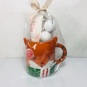 MUG SET FOX Ceramic  Orange, Green and White Mug Tea Coffee.....